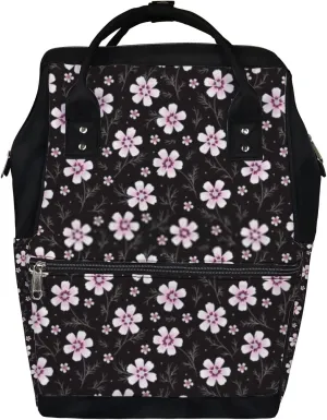Vantaso Diaper Bag Mommy Backpack Travel Large Capacity Cosmos Flower Multifunction Shoulder Nappy Bag Tote Bag for Woman Man