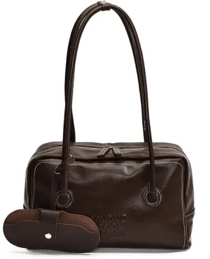 Vegan Leather Tote Bag for Women Vintage Briefcase Bag Leather Shoulder Bags Handbag Work Travel Essentials