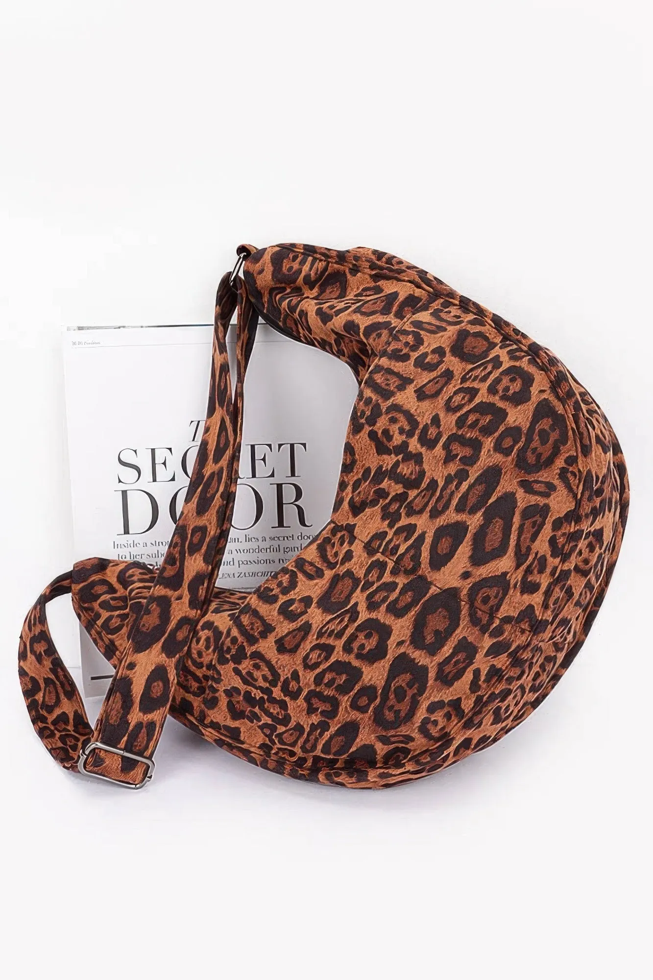 Vegan Suede Double Pockets Crossbody Bag