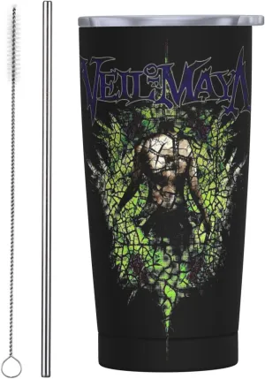 Veil Of Musics Maya Stainless Steel Insulated Car Sippy Cup With Lid Travel Mug for Cold Hot 20 oz
