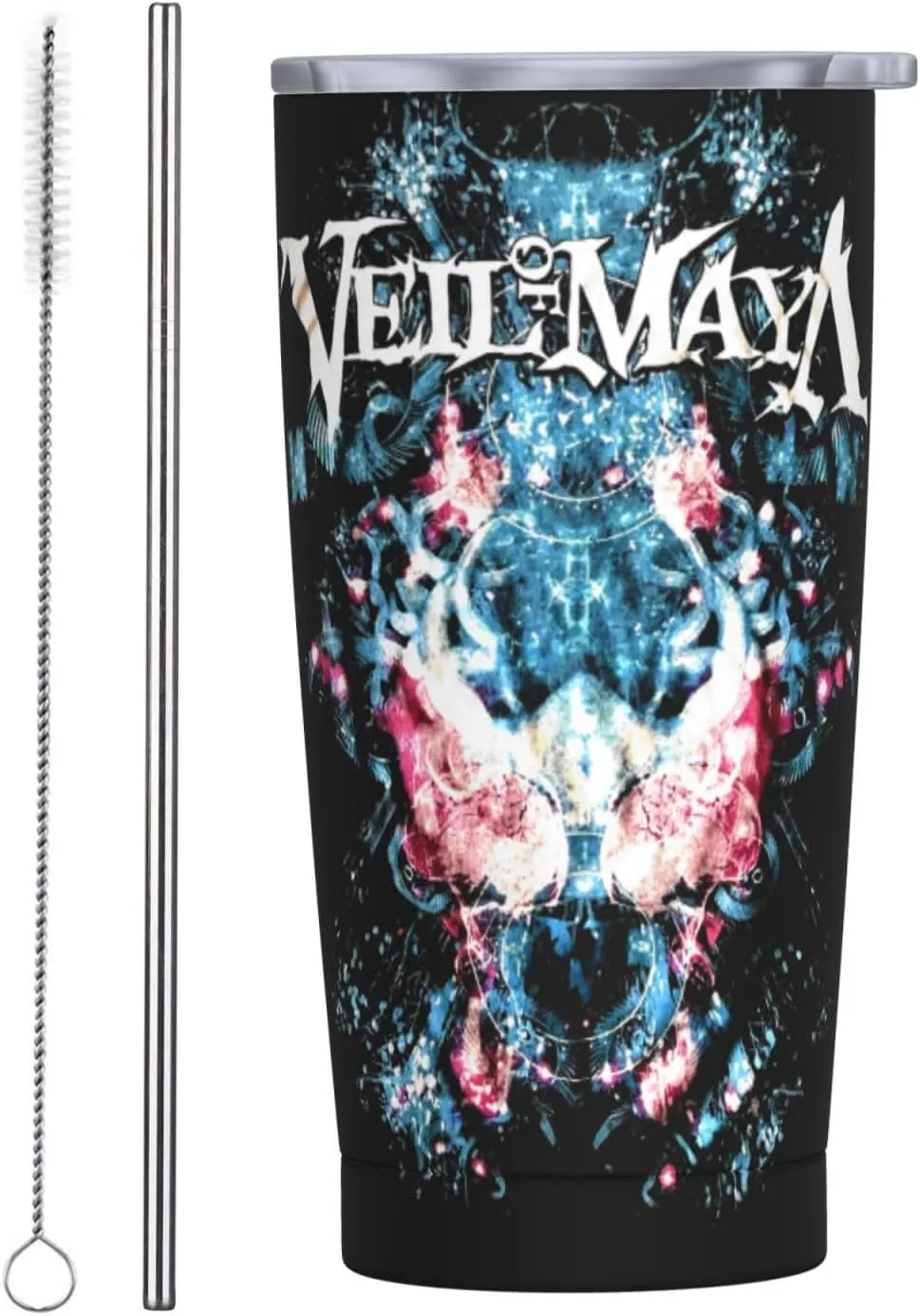 Veil Of Musics Maya Stainless Steel Insulated Car Sippy Cup With Lid Travel Mug for Cold Hot 20 oz