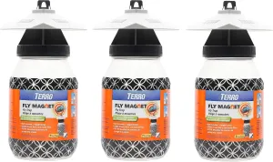 Victor M380 Fly Magnet 1-Quart Reusable Trap With Bait (3 Pack)