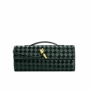 Vintage Fashion Suede Woven Cowhide Envelope Bag – Creative Single Shoulder & Crossbody Leather Handbag for Women