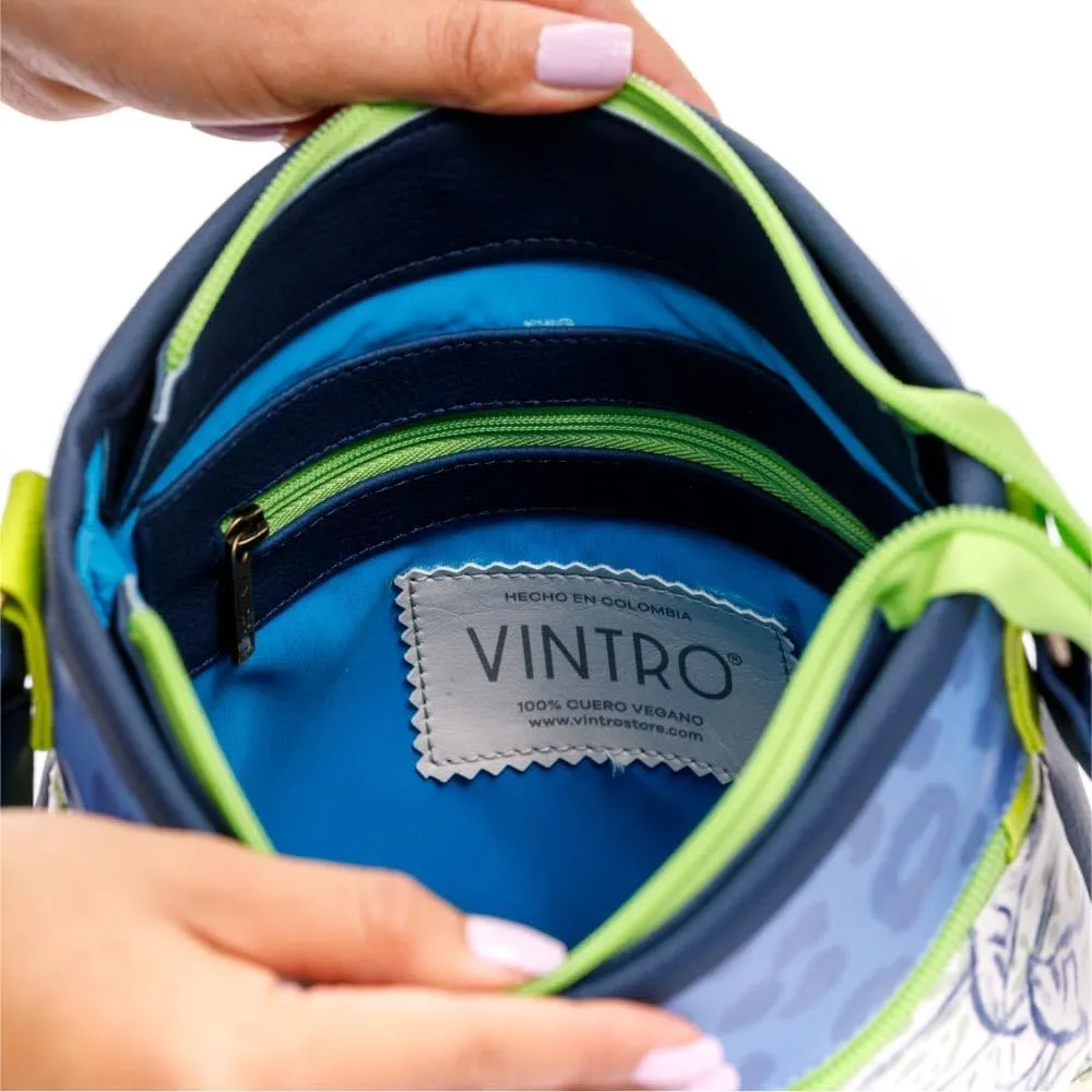 VINTRO Vegan Leather Crossbody Bag for Women, Medium Shoulder Bag with Front Zipper Pocket, Handmade with Adjustable Strap