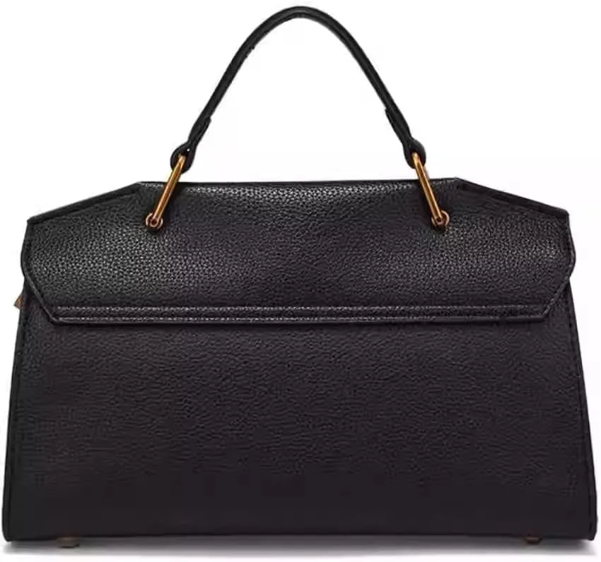 Violetta Grace Structured Shoulder Bag for Women – Faux Ostrich Leather Handbag with Top Handle and Adjustable Strap