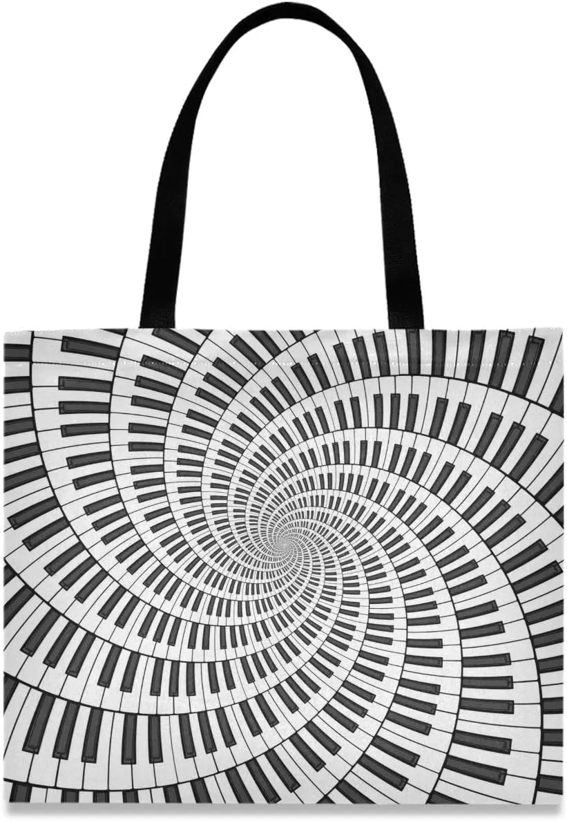 visesunny Stylish Women Canvas Shoulder Tote Bags Casual Bag Ladies Shopping Handbag for GYM Hiking Picnic Travel Beach