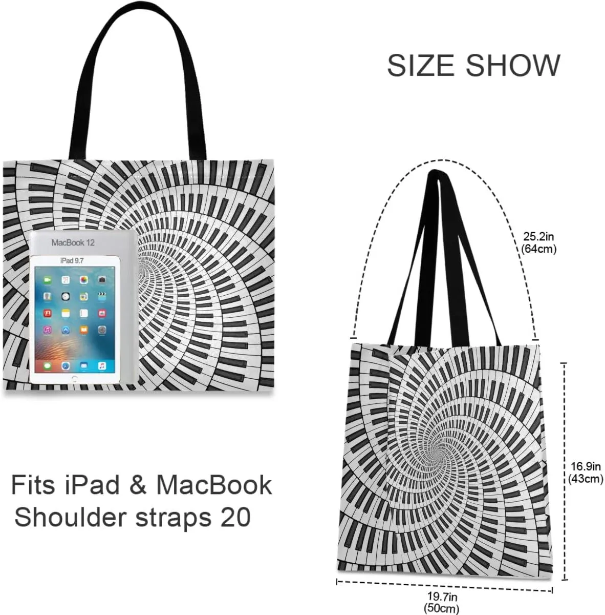 visesunny Stylish Women Canvas Shoulder Tote Bags Casual Bag Ladies Shopping Handbag for GYM Hiking Picnic Travel Beach