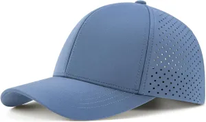 VOBOOM Men Quick Dry Baseball Cap Laser Cut Mesh Ball Curved Brim Snapback Hat