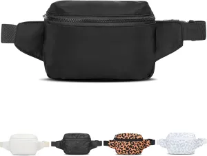 VOROLO Fanny Pack For Women And Men Crossbody Bag Belt Bag with Adjustable Strap Valentines Day Easter Gifts Black