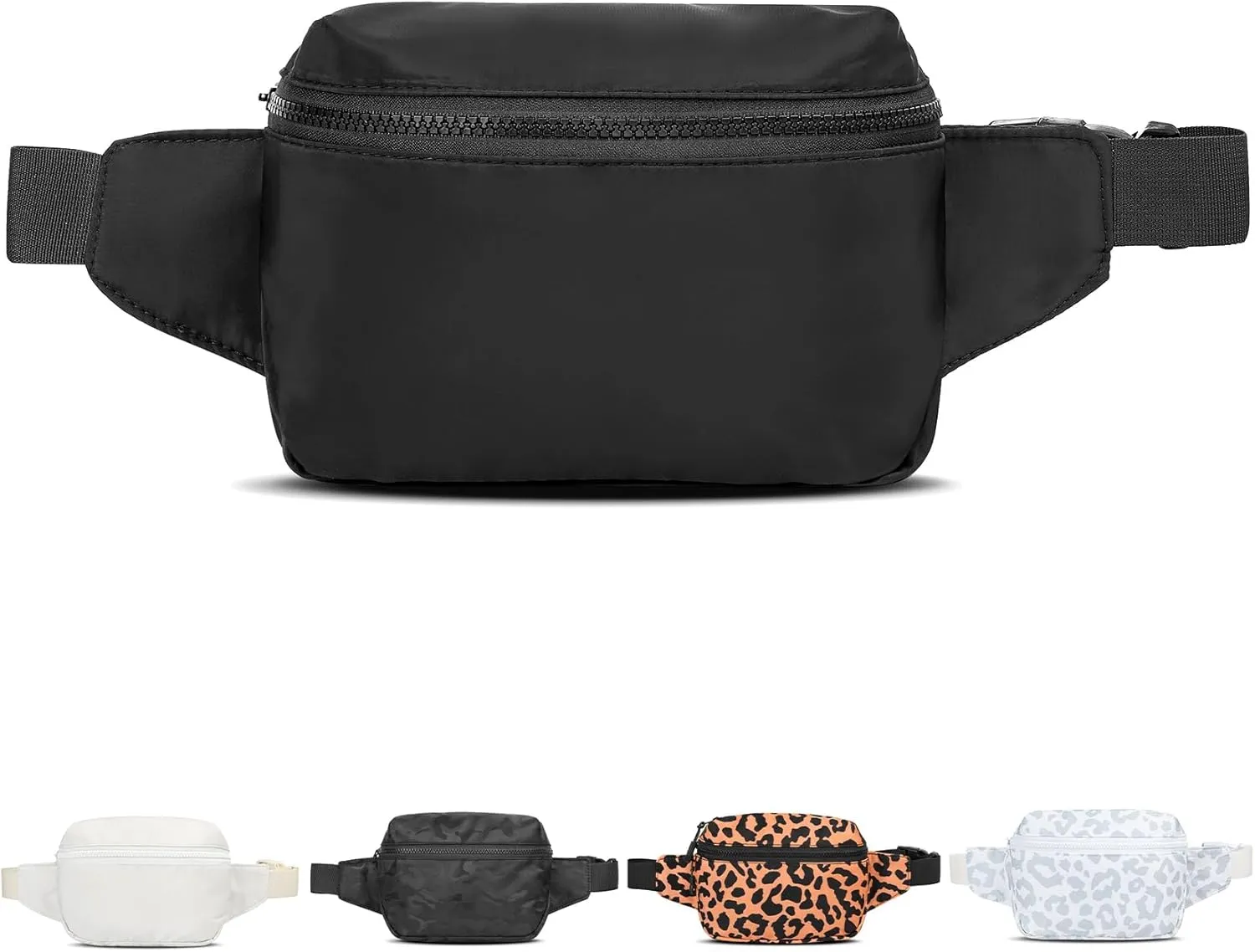 VOROLO Fanny Pack For Women And Men Crossbody Bag Belt Bag with Adjustable Strap Valentines Day Easter Gifts Black