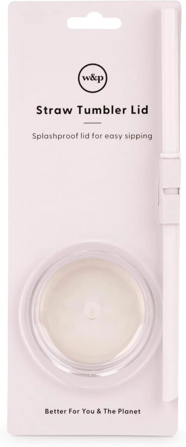 W&P Porter Straw Lid for Insulated Tumbler, Leak-Proof, BPA Free, Blush