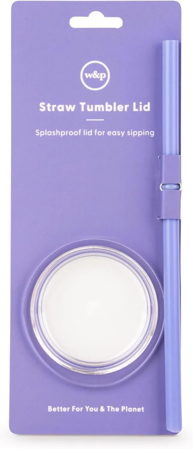 W&P Porter Straw Lid for Insulated Tumbler, Leak-Proof, BPA Free, Lavender