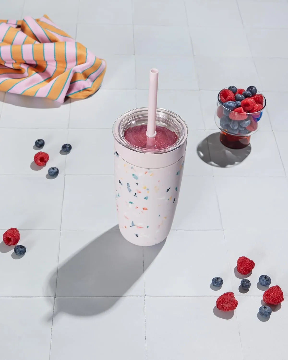 W&P Porter Straw Lid for Insulated Tumbler, Leak-Proof, BPA Free, Lavender