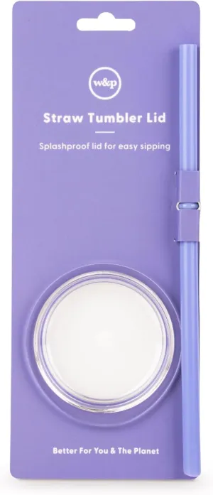 W&P Porter Straw Lid for Insulated Tumbler, Leak-Proof, BPA Free, Lavender