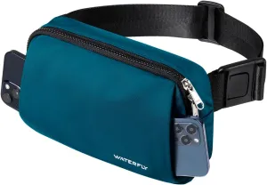 WATERFLY Crossbody Belt Fanny Pack: Sports Walking Waist Bag Runner Belt Bum Bag Hip Fannie Pack Phanny Fannypack Woman Man for Hiking Jogging Running