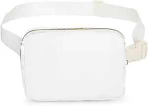 Waterproof Mini Fanny Packs for Kids & Women - Crossbody Fashion Belt Bag With Adjustable Strap - White