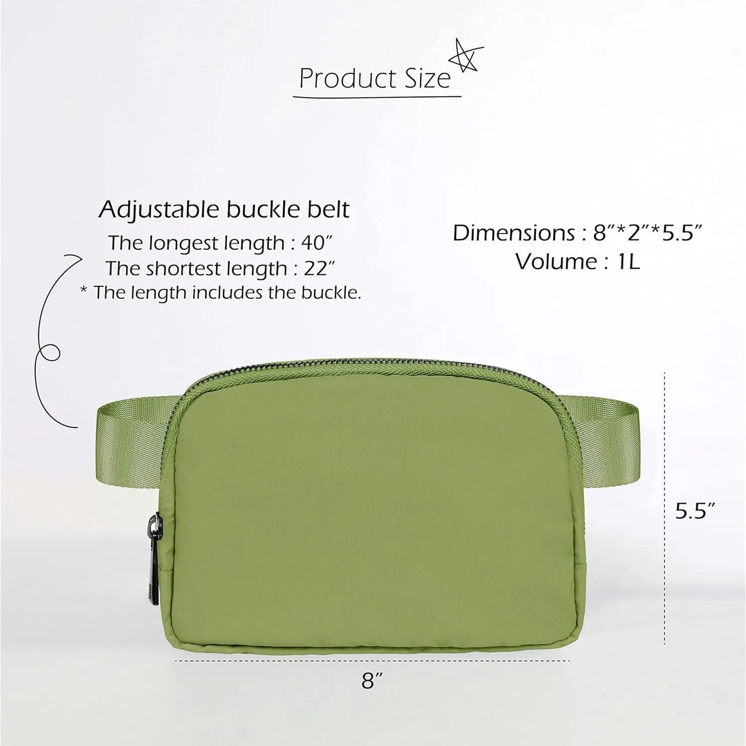 Waterproof Mini Fanny Packs for Kids & Women - Crossbody Fashion Belt Bag With Adjustable Strap - White
