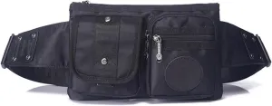 Waterproof Nylon Men Waist Pack Fanny Pack Travel Casual Waist Bag Money Belt Bag Bum Hip Pocket Tool Waist Bag