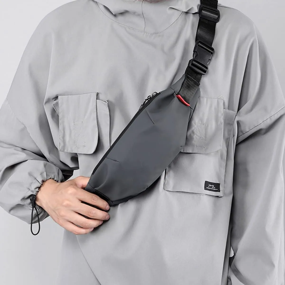 Waterproof Sling Bag Travel Waist Bag for Man Woman Lightweight Crossbody Shoulder Backpack for Biking Hiking Work