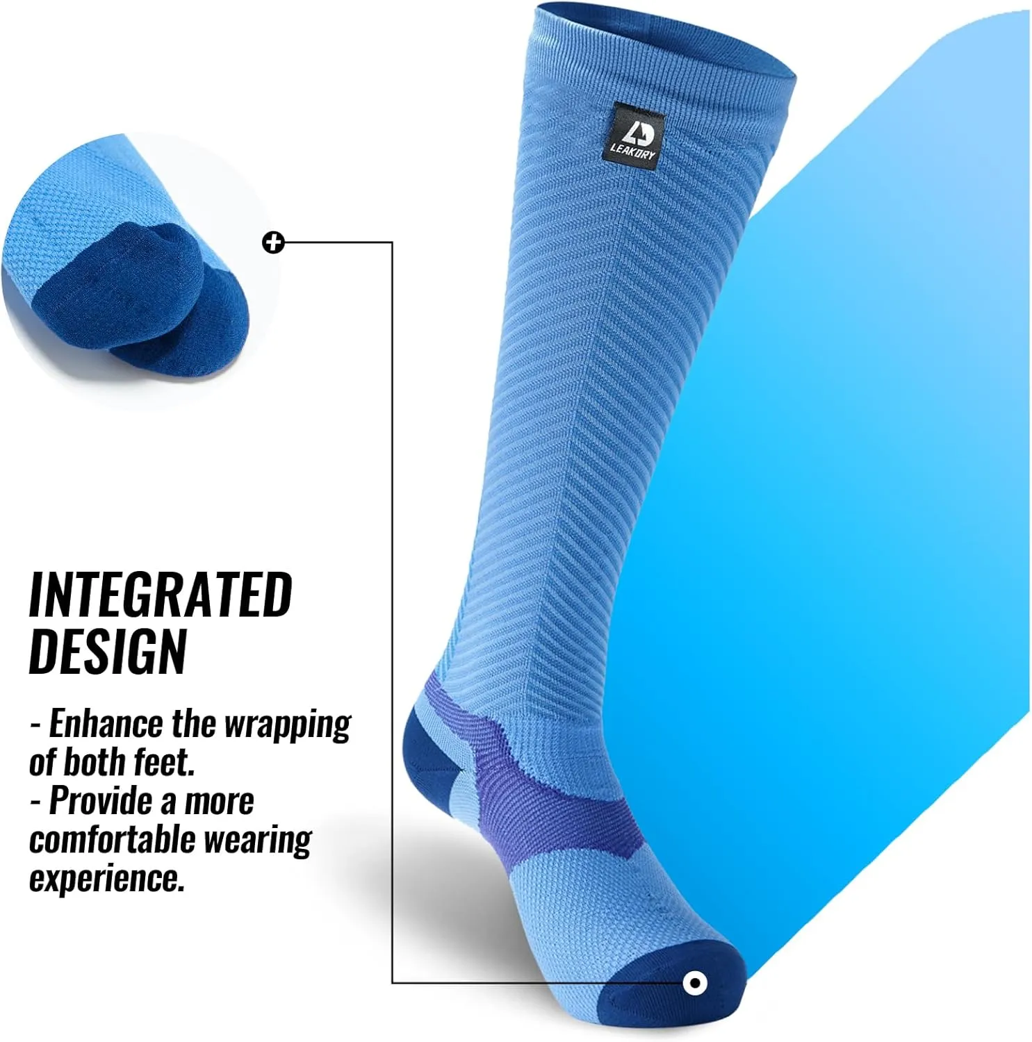Waterproof Socks Knee High Long Socks,Thermal Ligthweight Breathable,Hiking,Cycling,Running,Skiing