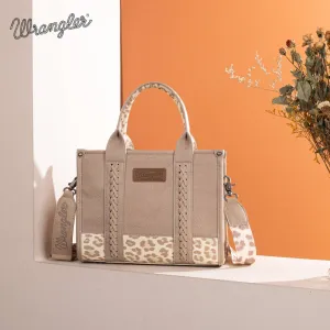 WG102-8120S  Wrangler Cow Print Concealed Carry Tote/Crossbody - Tan