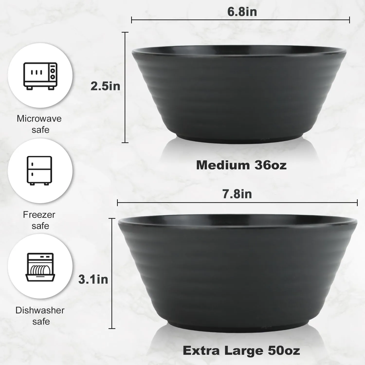 Wheat Straw Bowl Sets,6 PCS Unbreakable Cereal Bowl 36 OZ,Microwave and Dishwasher Safe Bowls,Alternative Plastic Bowls Reusable for Fruit,Oatmeal and Salad (Colorful)