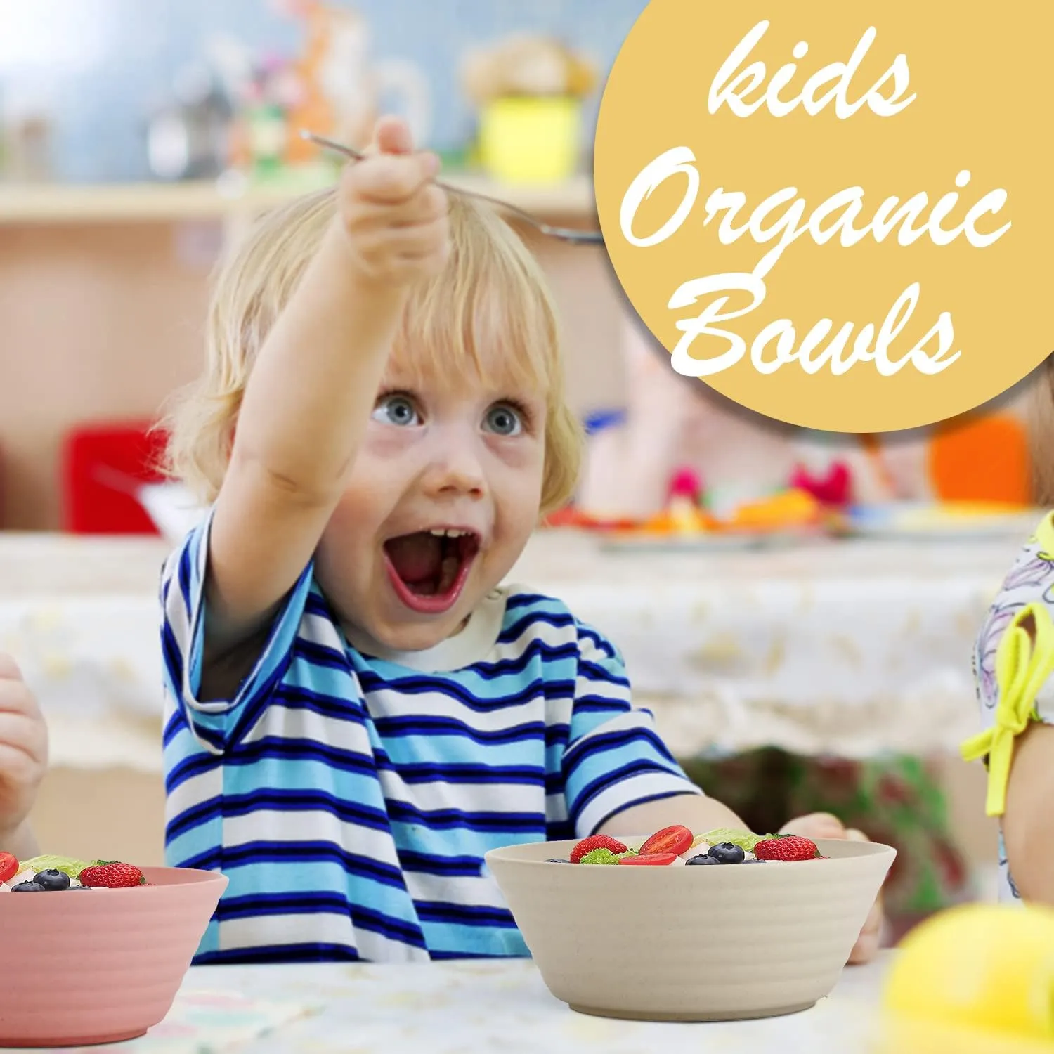 Wheat Straw Bowl Sets,6 PCS Unbreakable Cereal Bowl 36 OZ,Microwave and Dishwasher Safe Bowls,Alternative Plastic Bowls Reusable for Fruit,Oatmeal and Salad (Colorful)