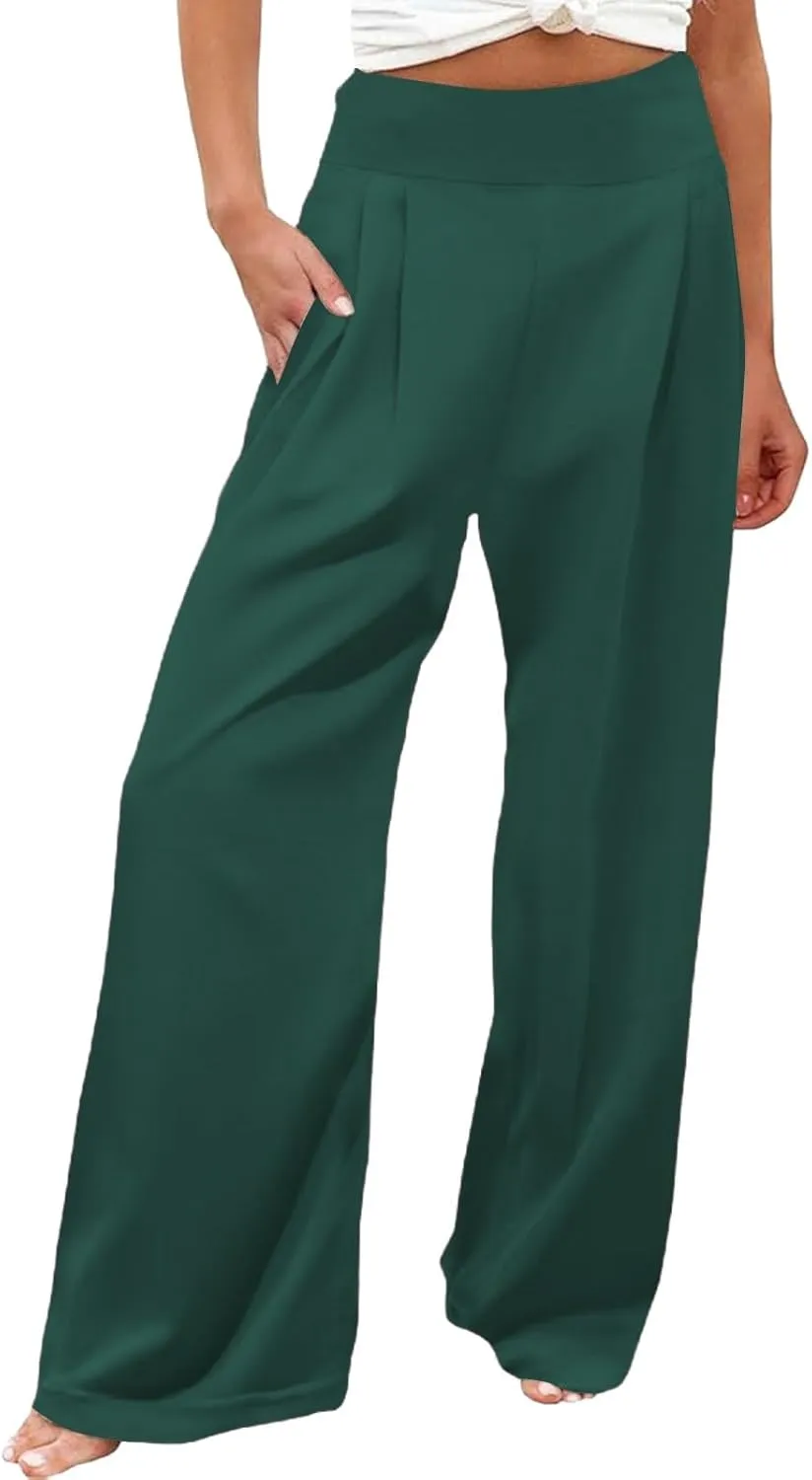 Wide Leg Yoga Pants for Women | Casual Loose Cozy Sweatpants High Waisted Lounge Flowy Pants with Pockets