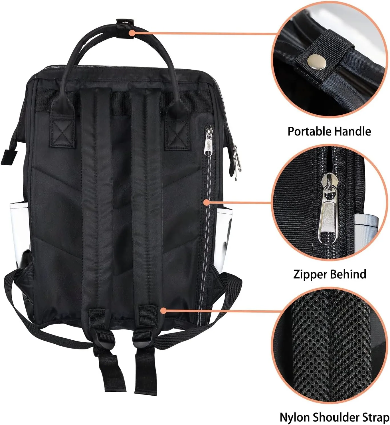 Wild Forest Trees High Mountains Fog Diaper Bag Backpack Waterproof Backpack Baby Nappy Changing Bag for Travel Large Capacity Durable and Stylish for Woman