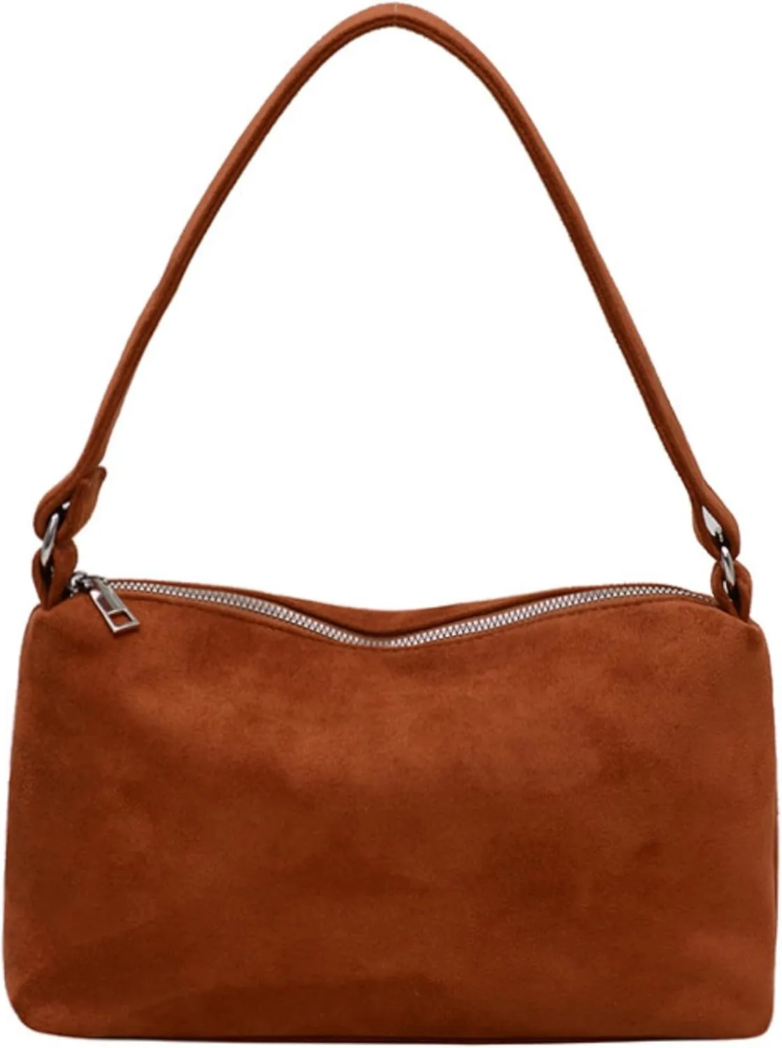 Women 2025 Fall Winter Retro Suede Shoulder Bag Small Hand Purse Soft PU Suede Clutch Bag