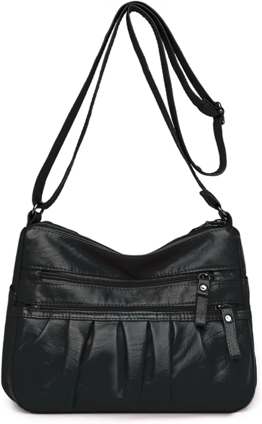 Women Crossbody Handbags Waterproof Shoulder Bag Ladies Soft Leather Purse Satchel Multi Pocket Messenger Bag
