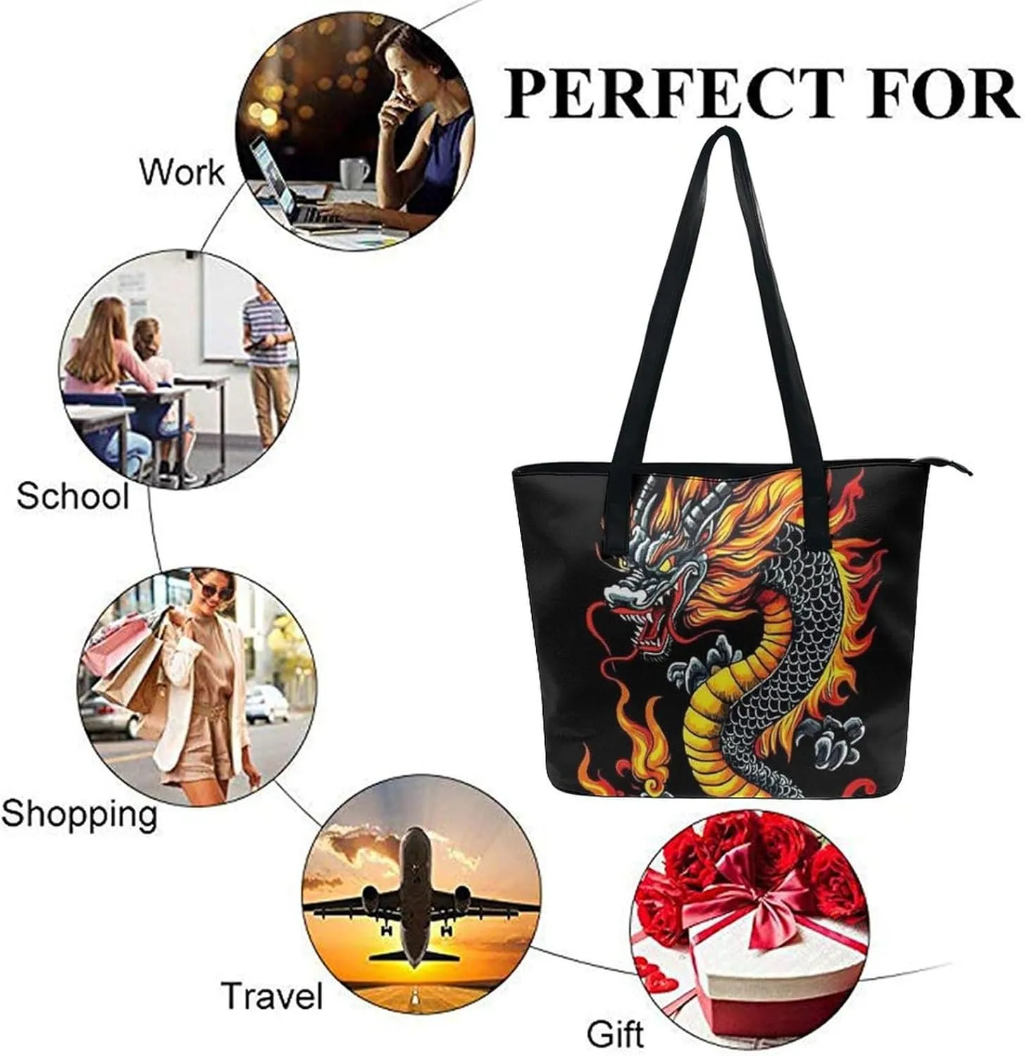 Women Fashion Large Tote Shoulder Handbag Travel Shoulder Bag