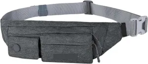 Women Men Small Waist Pouch Slim Belt Bag Walking Lightweight Crossbody Chest Bag(Dark Grey)
