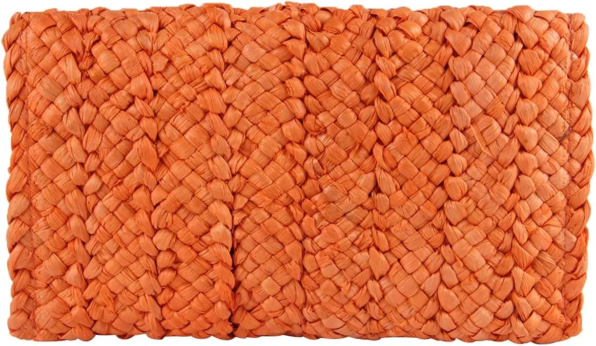 Women Straw Clutch Purse Handbag Straw Shoulder Bag Summer Beach Bag Woven Bag Envelope Purse Wallet