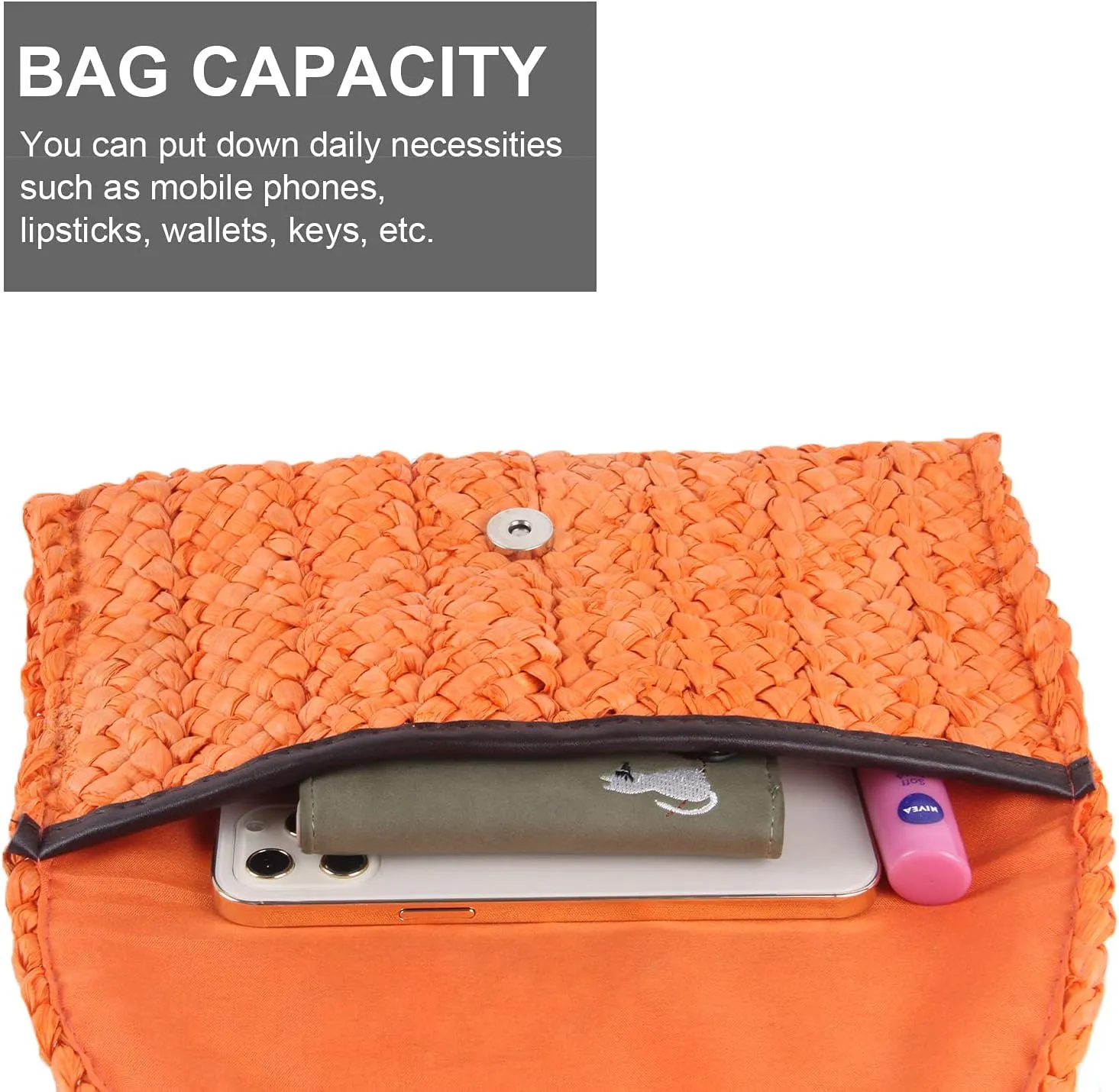Women Straw Clutch Purse Handbag Straw Shoulder Bag Summer Beach Bag Woven Bag Envelope Purse Wallet