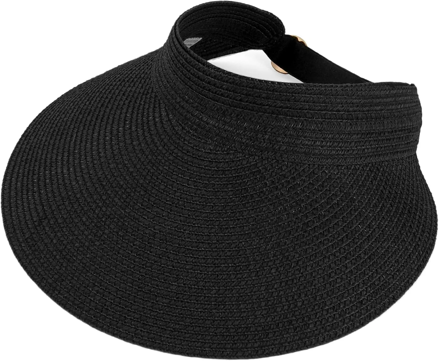 Women Summer Sun Hat Lady's Portable Beach Visor Bowknot Straw Hat