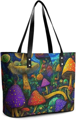 Women Tote Bag PU Leather Travel Shoulder Bags Casual Handbags
