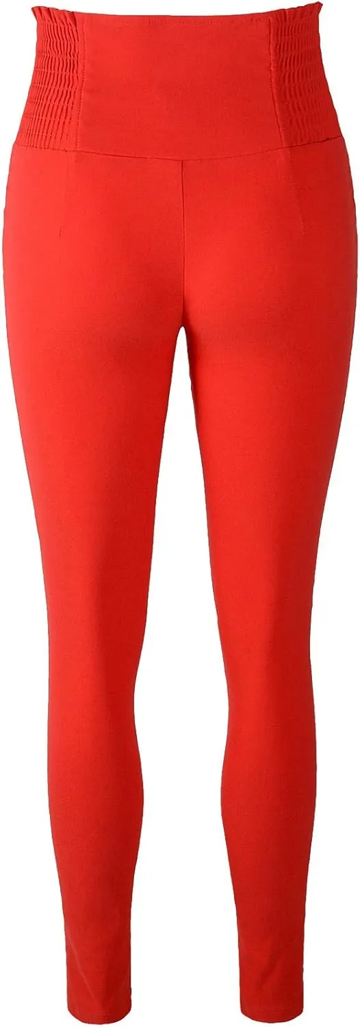 Women's 50s Retro Rockabilly Style High Waist Pinup Pants