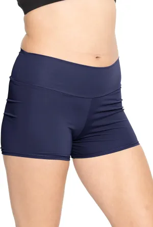 Women's and Plus Size High Waist Nylon Stretch Performance Booty Shorts | S-3X