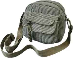 Women's Crossbody Bag Cute Corduroy Shoulder Bag Fashion Aesthetic Small Wallet Bag Adjustable Strap