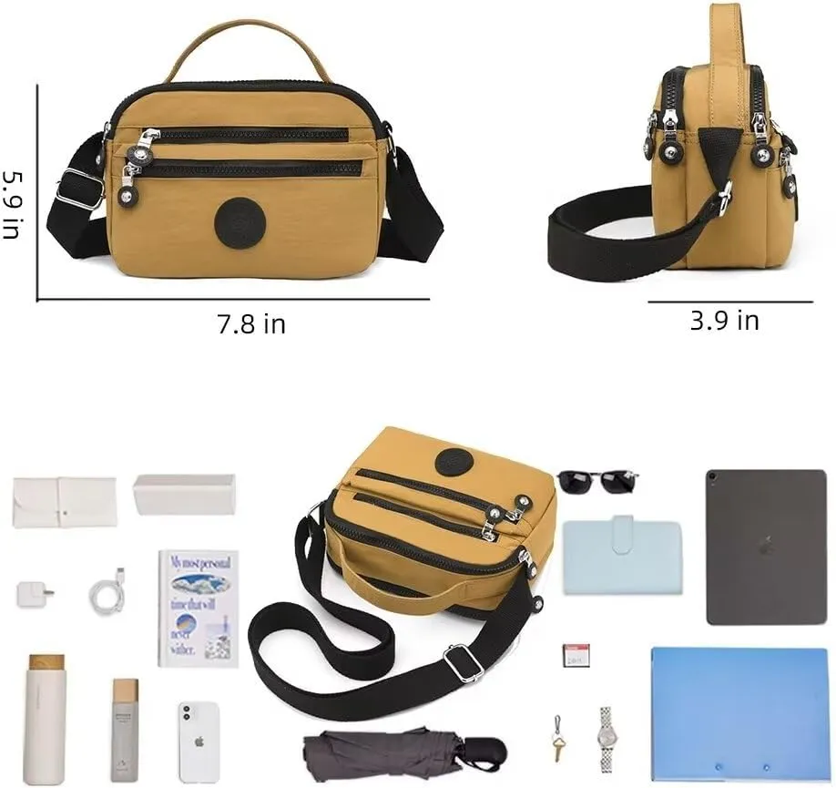 Women's Crossbody bag Nylon Waist bag Shoulder bag Waterproof Shopping Handbag Travel Day Package Shoulder bag