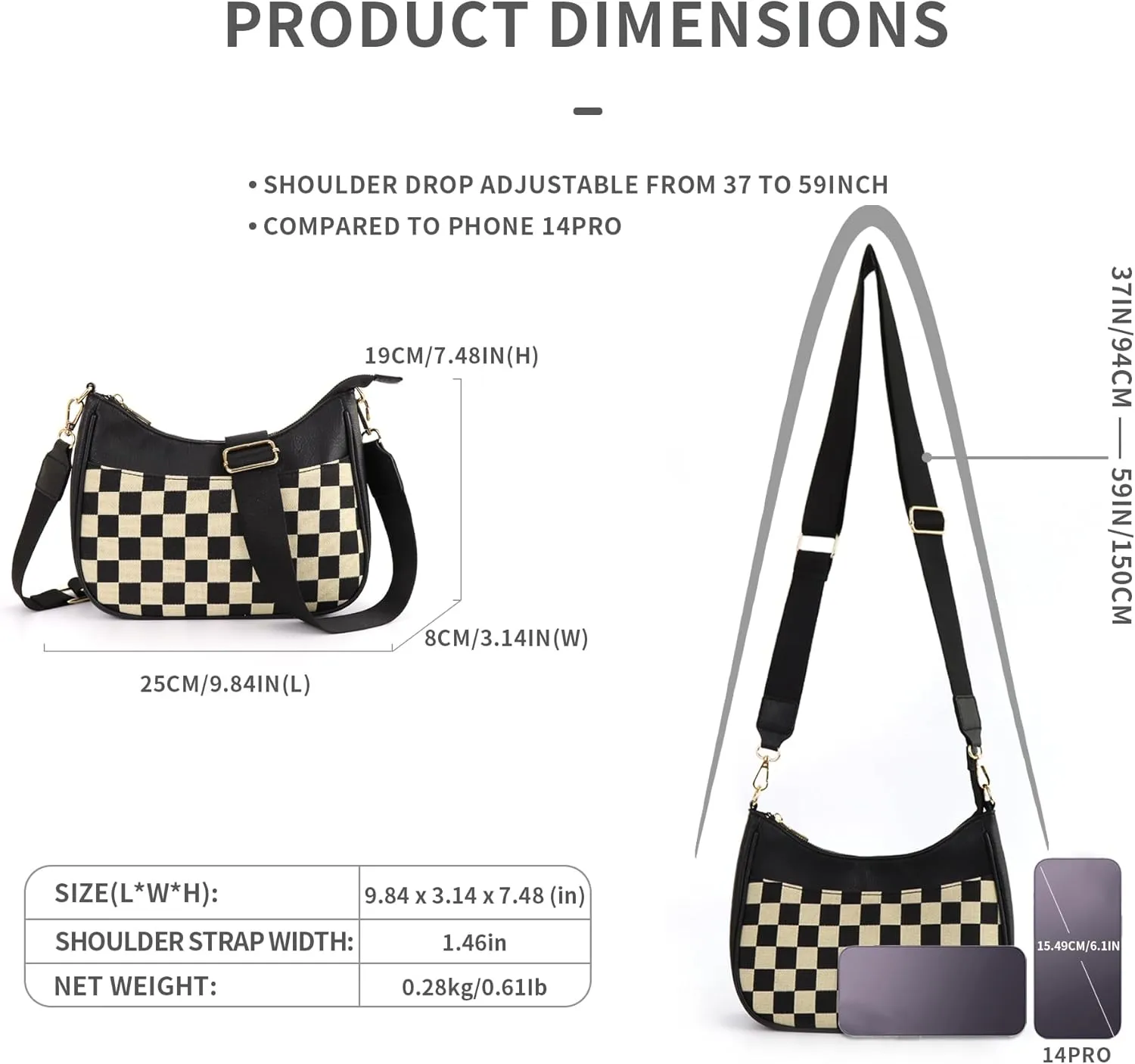 Women's Crossbody Handbags Vegan Leather Shoulder Bag with Adjustable Strap, Lightweight Small Purse for Everyday Essentials