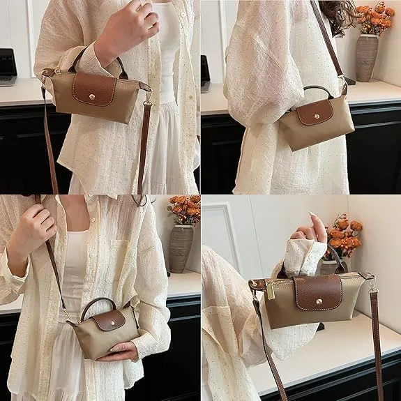 Women's Fashion mini bag, crossbody bag, solid color square wallet that can be carried playfully, elegant handbag wallet