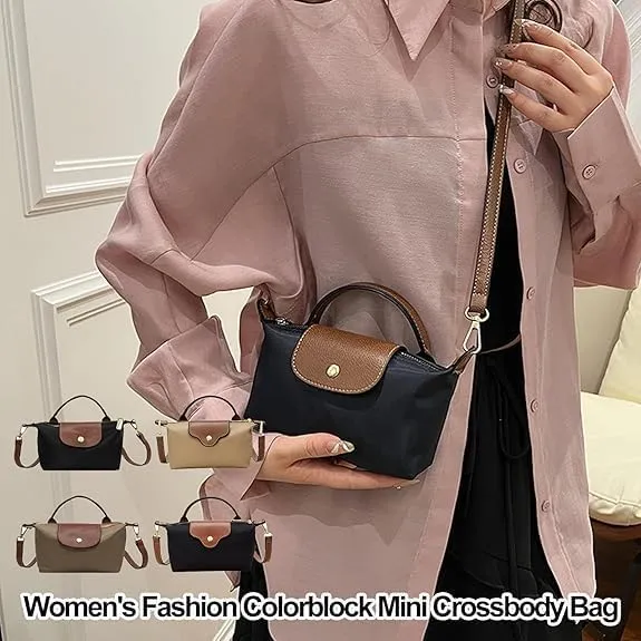 Women's Fashion mini bag, crossbody bag, solid color square wallet that can be carried playfully, elegant handbag wallet