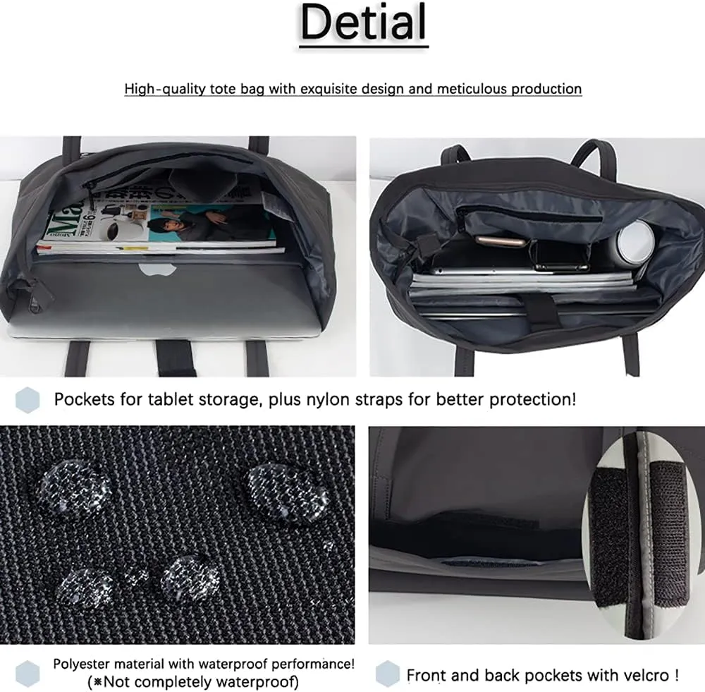 Womens Large Waterproof Tote Bag Shoulder Bag with Multi-pocket for Work Gym Pool and Daily Bags