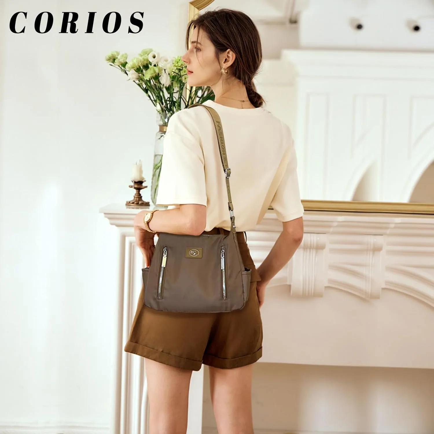 Women's Nylon Crossbody Bag - Waterproof, Lightweight Top Handle Casual Handbag & Messenger Bag