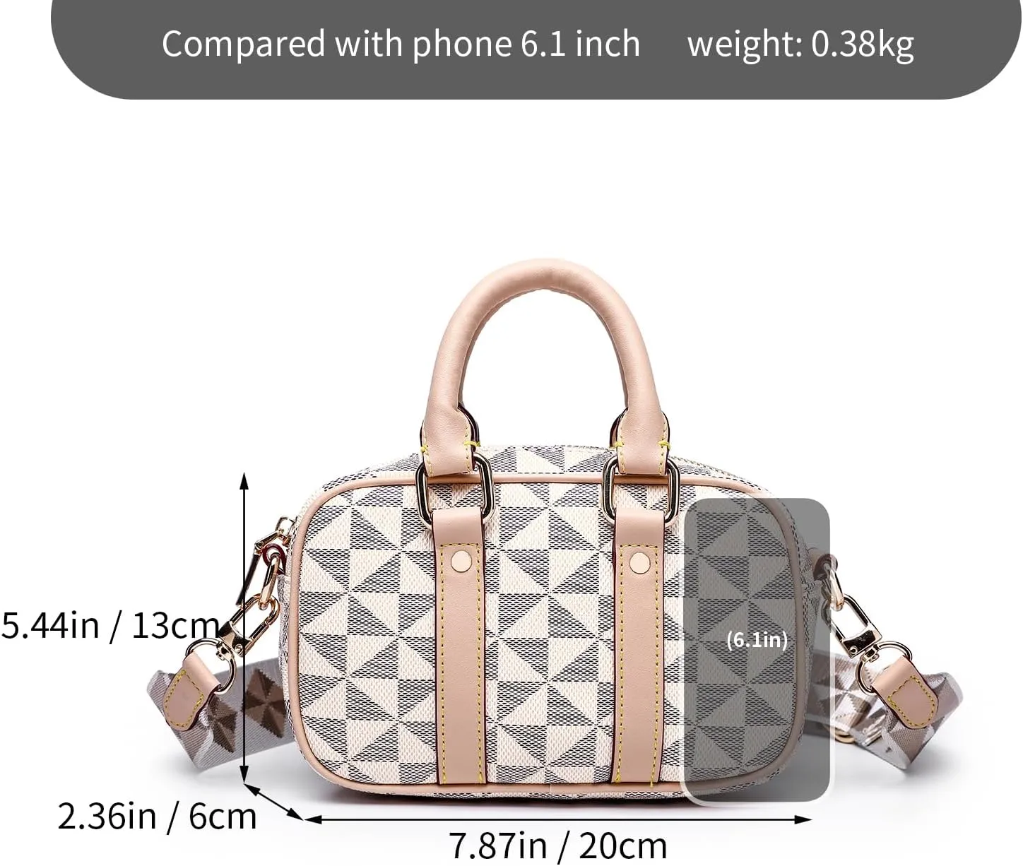 Women's PU Leather Crossbody Bag, Wallet Shoulder Handbag, Can Be Carried by Hand