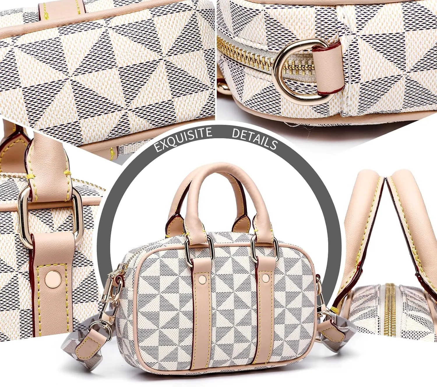 Women's PU Leather Crossbody Bag, Wallet Shoulder Handbag, Can Be Carried by Hand