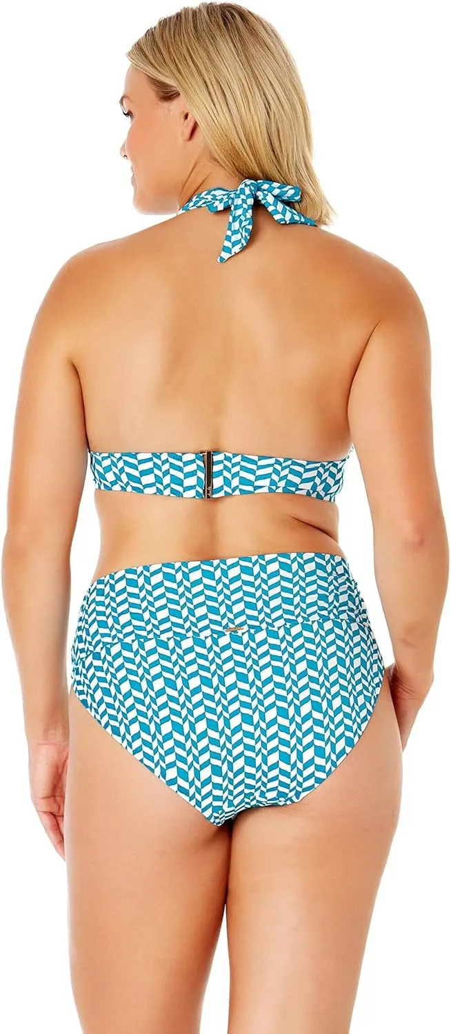 Women's Ripple Geo Halter Bikini Top