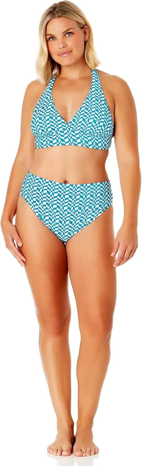 Women's Ripple Geo Halter Bikini Top